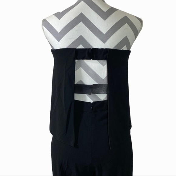 DO+BE black wide leg strapless jumpsuit Size Small - Picture 5 of 13